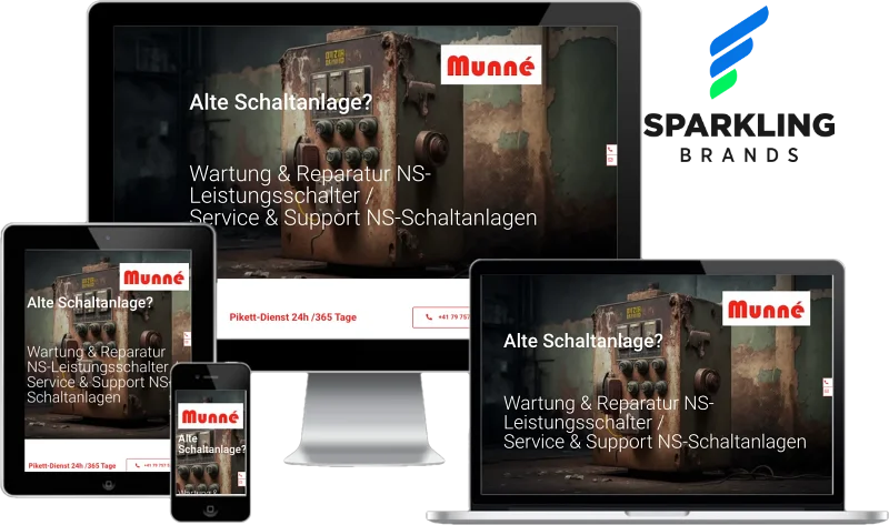 Responsive webdesign von Sparklingbrands fur Munné Switchgear