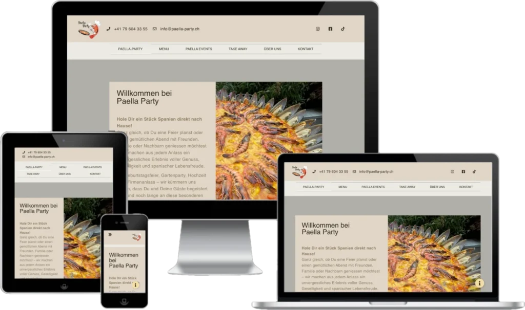 paella party responsive webdesign sparklingbrands